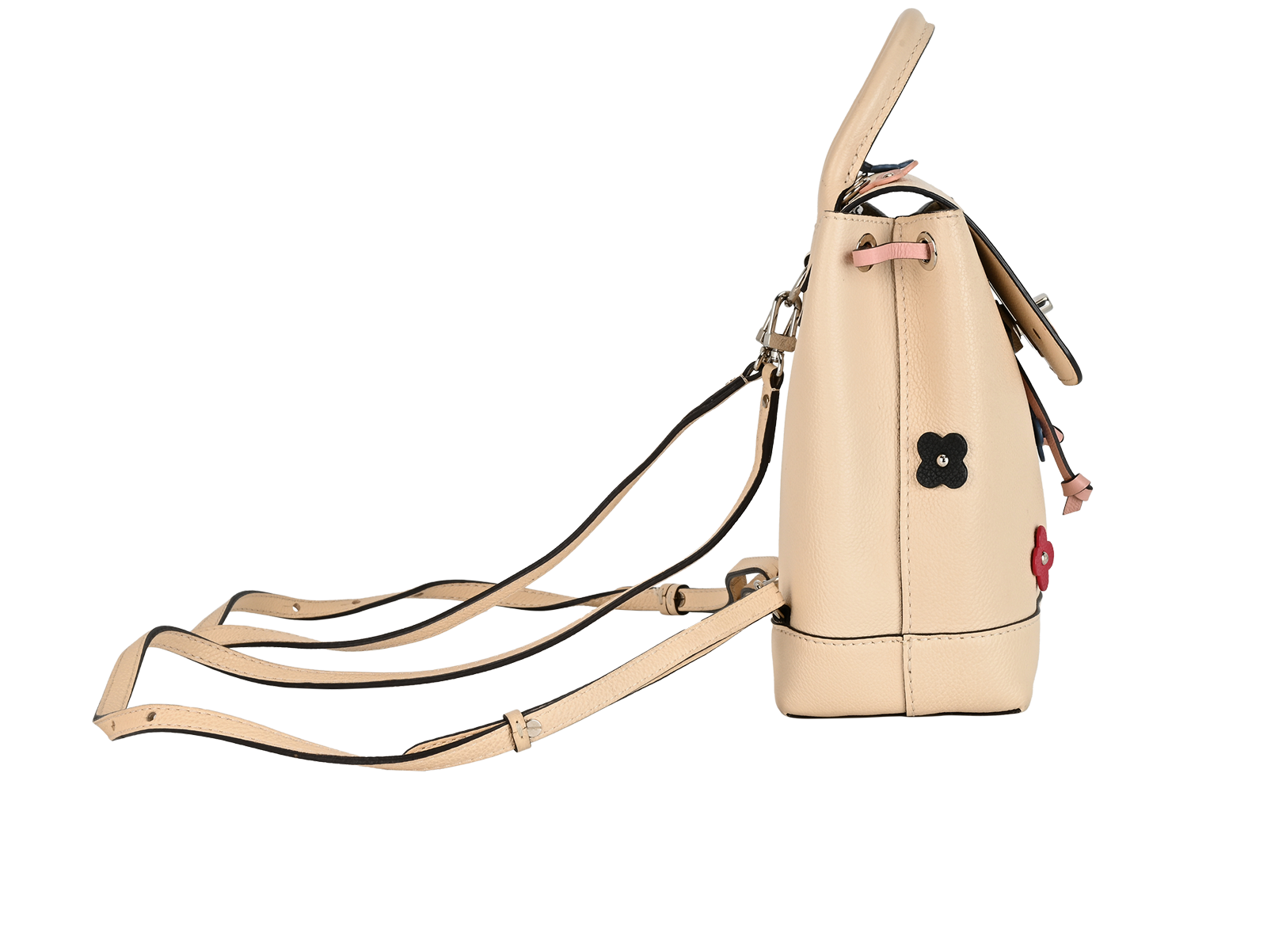 Mini Lockme Backpack, &pound;1,100, Handbags, Cream, Leather, Side view